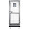 Schäfer Shop Select Rollbox ADB BASICline, 5 faces, avec porte &amp; 1 étagère fixe, jusqu'à 500 kg, roues pivotantes &amp; fixes, L 724 x l 815 x H 1810 mm, acier &amp; PEHD recyclé