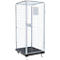 Schäfer Shop Select Rollbox ADB BASICline, 5 faces, avec porte, sans étagère intermédiaire, jusqu'à 500 kg, roues pivotantes &amp; fixes, L 724 x l 815 x H 1810 mm, acier &amp; PEHD recyclé