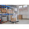 Schäfer Shop Select Rollbox ADB BASICline, 5 faces, avec porte, sans étagère intermédiaire, jusqu'à 500 kg, roues pivotantes &amp; fixes, L 724 x l 815 x H 1810 mm, acier &amp; PEHD recyclé