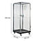 Schäfer Shop Select Rollbox ADB BASICline, 5 faces, avec porte, sans étagère intermédiaire, jusqu'à 500 kg, roues pivotantes &amp; fixes, L 724 x l 815 x H 1810 mm, acier &amp; PEHD recyclé