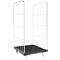 Schäfer Shop Select Rollbox BASICline, 2 côtés, jusqu'à 500 kg, roues pivotantes &amp; fixes, L 724 x l 815 x H 1530 mm, acier &amp; Recyling-HDPE