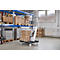 Schäfer Shop Select Rollbox BASICline, 2 côtés, jusqu'à 500 kg, roues pivotantes &amp; fixes, L 724 x l 815 x H 1530 mm, acier &amp; Recyling-HDPE