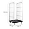 Schäfer Shop Select Rollbox BASICline, 2 côtés, jusqu'à 500 kg, roues pivotantes &amp; fixes, L 724 x l 815 x H 1530 mm, acier &amp; Recyling-HDPE