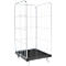 Schäfer Shop Select Rollbox BASICline, 3 côtés, sans porte, jusqu'à 500 kg, roues pivotantes &amp; fixes, L 724 x l 827 x H 1530 mm, acier &amp; PEHD recyclé