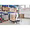 Schäfer Shop Select Rollbox BASICline, 4 côtés, avec porte avant en 1 partie, jusqu'à 500 kg, roues pivotantes &amp; fixes, L 724 x l 845 x H 1530 mm, acier &amp; PEHD recyclé