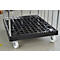 Schäfer Shop Select Rollbox BASICline, 4 côtés, avec porte avant en 1 partie, jusqu'à 500 kg, roues pivotantes &amp; fixes, L 724 x l 845 x H 1530 mm, acier &amp; PEHD recyclé