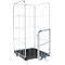 Schäfer Shop Select Rollbox BASICline, 4 côtés, avec porte avant en 2 parties, jusqu'à 500 kg, roues pivotantes &amp; fixes, L 724 x l 845 x H 1530 mm, acier &amp; PEHD recyclé