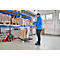 Schäfer Shop Select Rollbox BASICline, 4 côtés, avec porte avant en 2 parties, jusqu'à 500 kg, roues pivotantes &amp; fixes, L 724 x l 845 x H 1530 mm, acier &amp; PEHD recyclé