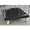 Schäfer Shop Select Rollbox BASICline, 4 côtés, avec porte avant en 2 parties, jusqu'à 500 kg, roues pivotantes &amp; fixes, L 724 x l 845 x H 1530 mm, acier &amp; PEHD recyclé