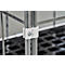 Schäfer Shop Select Rollbox BASICline, 4 côtés, avec porte avant en 2 parties, jusqu'à 500 kg, roues pivotantes &amp; fixes, L 724 x l 845 x H 1530 mm, acier &amp; PEHD recyclé