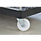 Schäfer Shop Select Rollbox BASICline, 4 côtés, avec porte avant en 2 parties, jusqu'à 500 kg, roues pivotantes &amp; fixes, L 724 x l 845 x H 1530 mm, acier &amp; PEHD recyclé