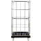 Schäfer Shop Select Rollbox BASICline, 4 côtés, avec porte avant en 2 parties, jusqu'à 500 kg, roues pivotantes &amp; fixes, L 724 x l 845 x H 1530 mm, acier &amp; PEHD recyclé