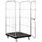 Schäfer Shop Select Rollbox BASICline, 4 côtés, avec porte avant en 2 parties, jusqu'à 500 kg, roues pivotantes &amp; fixes, L 724 x l 845 x H 1530 mm, acier &amp; PEHD recyclé