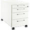 Schäfer Shop Select Rollcontainer 1233, 3 Schübe & 1 Utensilienauszug, Griff eckig, weiß/weiß