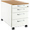 Schäfer Shop Select Rollcontainer 1233, 4 Schübe, Griff rund, weiss/Kirsche-Romana 
