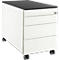 Schäfer Shop Select Rollcontainer 1233, 4 Schübe, mit Griffnut, weiß/graphit 