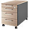Schäfer Shop Select Rollcontainer 1233, mit Griff eckig, anthrazit/Eiche-Dekor