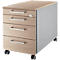 Schäfer Shop Select Rollcontainer 1233, mit Griff eckig, weißalu//Eiche-Dekor