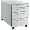Schäfer Shop Select Rollcontainer 1233, mit Griff eckig, weißalu/lichtgrau/lichtgrau
