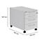 Schäfer Shop Select Rollcontainer 1233, mit Griff eckig, weißalu/weiß