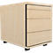 Schäfer Shop Select Rollcontainer 1233, Utensilienauszug + 3 Schubladen, abschließbar, Spanplatte, B 428 x T 600 x H 540 mm, Ahorn