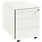 Schäfer Shop Select Rollcontainer 1233, Utensilienauszug + 3 Schubladen, abschließbar, Spanplatte, B 428 x T 600 x H 540 mm, weiß
