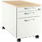 Schäfer Shop Select Rollcontainer 126, 1 Utensilienauszug, 1 Hängeregistratur-Auszug, 1 Schublade, Griff rund, B 435 x T 765 x H 577 mm, weiß/Ahorn-Dekor