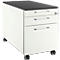 Schäfer Shop Select Rollcontainer 126, 3 Schübe, Griff eckig, weiß/graphit 