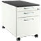 Schäfer Shop Select Rollcontainer 126, 3 Schübe, Griff rund,weiß/graphit 