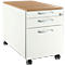 Schäfer Shop Select Rollcontainer 126, 3 Schübe, Griff rund, weiß/Kirsche-Romana 