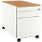 Schäfer Shop Select Rollcontainer 126, 3 Schübe, mit Griffnut, weiß/Buche-Dekor 