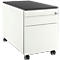 Schäfer Shop Select Rollcontainer 126, 3 Schübe, mit Griffnut, weiß/graphit 