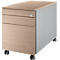 Schäfer Shop Select Rollcontainer 126, mit Griffnut, B 435 x T 765 x H 577 mm, weißalu/Eiche-Dekor