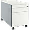 Schäfer Shop Select Rollcontainer 126, mit Griffnut, B 435 x T 765 x H 577 mm, weißalu/weißalu/weiß