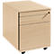 Schäfer Shop Select Rollcontainer 126, Utensilienauszug + Schubladen, abschliessbar, Spanplatte, B 428 x T 600 x H 540 mm, Ahorn