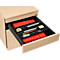 Schäfer Shop Select Rollcontainer 126, Utensilienauszug + Schubladen, abschliessbar, Spanplatte, B 428 x T 600 x H 540 mm, Ahorn