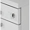 Schäfer Shop Select Rollcontainer LOGIN, 3 Schubladen, 1 Utensilienauszug, Zentralverriegelung, B 432 x T 580 x H 595 mm, lichtgrau 