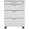 Schäfer Shop Select Rollcontainer LOGIN, 3 Schubladen, 1 Utensilienauszug, Zentralverriegelung, B 432 x T 580 x H 595 mm, lichtgrau 