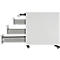 Schäfer Shop Select Rollcontainer LOGIN, 3 Schubladen, 1 Utensilienauszug, Zentralverriegelung, B 432 x T 580 x H 595 mm, lichtgrau 