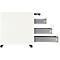 Schäfer Shop Select Rollcontainer LOGIN, 3 Schubladen, 1 Utensilienauszug, Zentralverriegelung, B 432 x T 580 x H 595 mm, weiß 