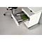 Schäfer Shop Select Rollcontainer LOGIN, 3 Schubladen, 1 Utensilienauszug, Zentralverriegelung, B 432 x T 580 x H 595 mm, weiß/graphit