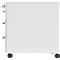 Schäfer Shop Select Rollcontainer Moxxo IQ 1233, runder Griff, 1 Utensilienfach, 3 Schübe, B 432 x T 580 x H 595 mm, abschliessbar, lichtgrau 