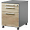 Schäfer Shop Select Rollcontainer SET UP mit HR, abschließbar, B 432 x T 580 x H 595 mm, graphit/eiche 
