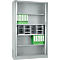 Schäfer Shop Select Rollladenschrank MS iCONOMY, Stahl, 5 Ordnerhöhen, B 1200 x T 400 x H 1935 mm, weißaluminium RAL 9006