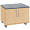 Schäfer Shop Select Rollschrank, mit Sitzfunktion, B 800 x T 450 x H 590 mm, Ahorn-Dekor