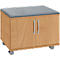Schäfer Shop Select Rollschrank, mit Sitzfunktion, B 800 x T 450 x H 590 mm, Buche-Dekor