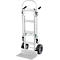 Schäfer Shop Select Sackkarre, 2-in-1, Tragkraft 250 kg, klappbar, Bock- und Lenkrollen, Aluminium/Kunststoff, schwarz-silber