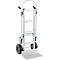 Schäfer Shop Select Sackkarre, 2-in-1, Tragkraft 250 kg, klappbar, Bock- und Lenkrollen, Aluminium/Kunststoff, schwarz-silber