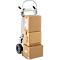 Schäfer Shop Select Sackkarre, 2-in-1, Tragkraft 250 kg, klappbar, Bock- und Lenkrollen, Aluminium/Kunststoff, schwarz-silber