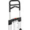 Schäfer Shop Select Sackkarre, Tragkraft 200 kg, klappbar, schwenkbare Handgriffe, Spannband, 2 Bockrollen, Aluminium/Kunststoff, rot-schwarz-silber